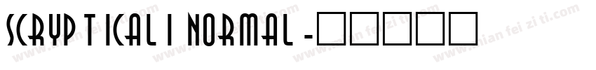 Scrypticali Normal字体转换